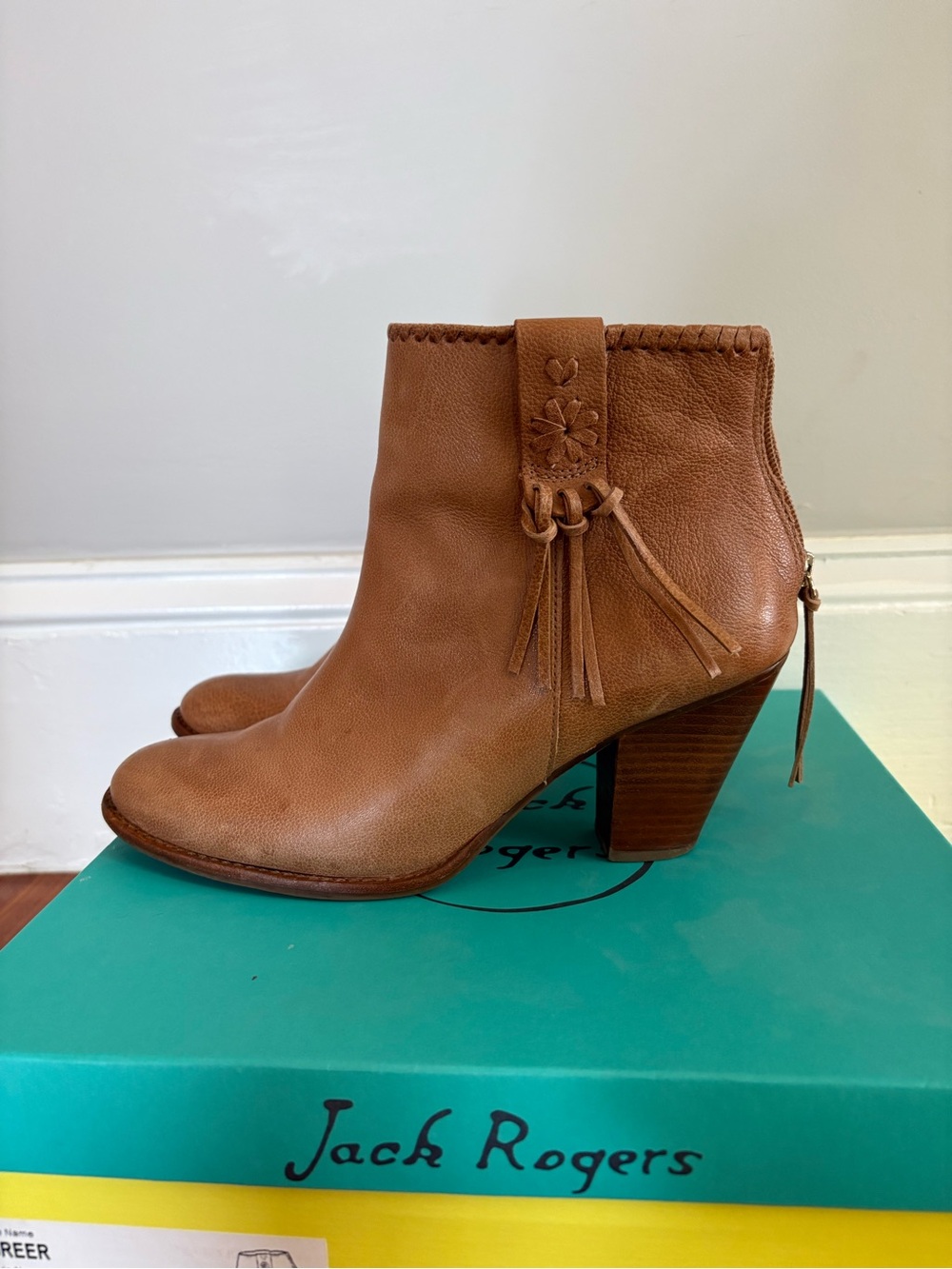 Jack Rogers Oak Leather Ankle Boots - Brown